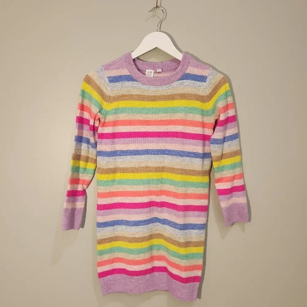 Gap Happy Kids Stripe Sweater Dress - Size M(8)